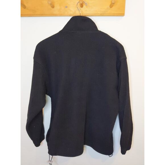 Vintage NEW ENGLAND PATRIOTS Black Fleece Pullover XL 1/4 Zip 90s NFL Retro - Picture 2 of 11